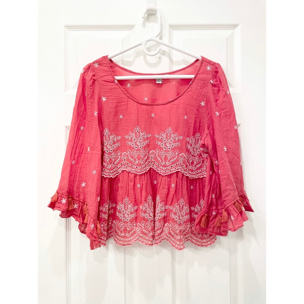 American Eagle Outfitters Embroidered Top